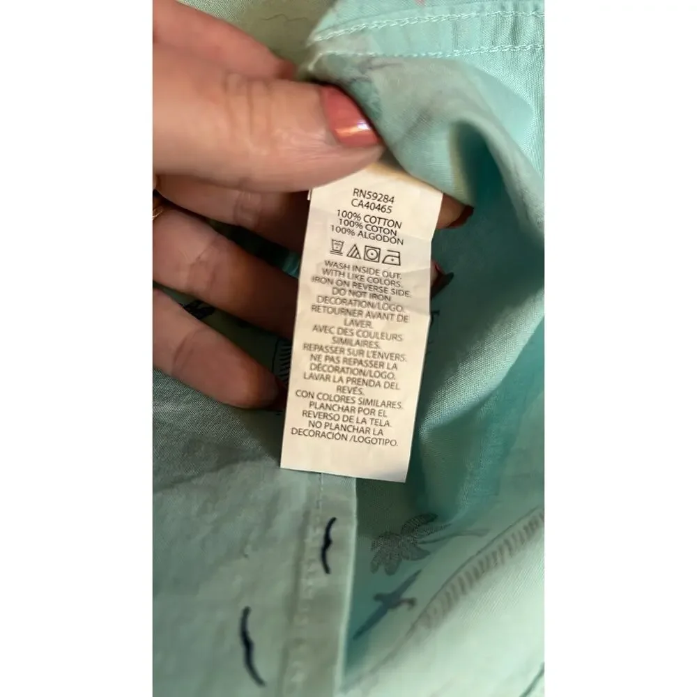 The Children's Place Green Dinosaur Button Down Shirt